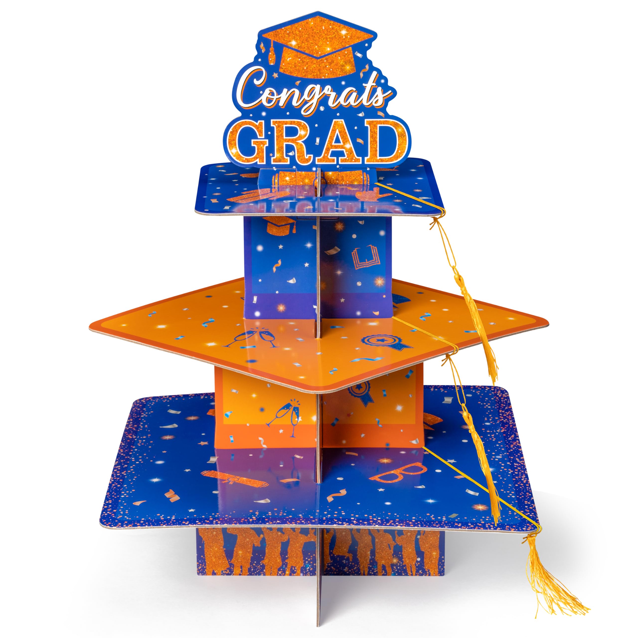 Amazon.com | Haooryx Graduation Cupcake Stand Decoration - 3-Tier